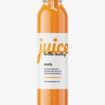 Carrot juice bottle mockup
