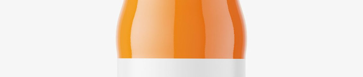 Carrot juice bottle mockup
