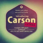 Carson Extras Typeface - Fonte Grátis Carson Extras Typeface