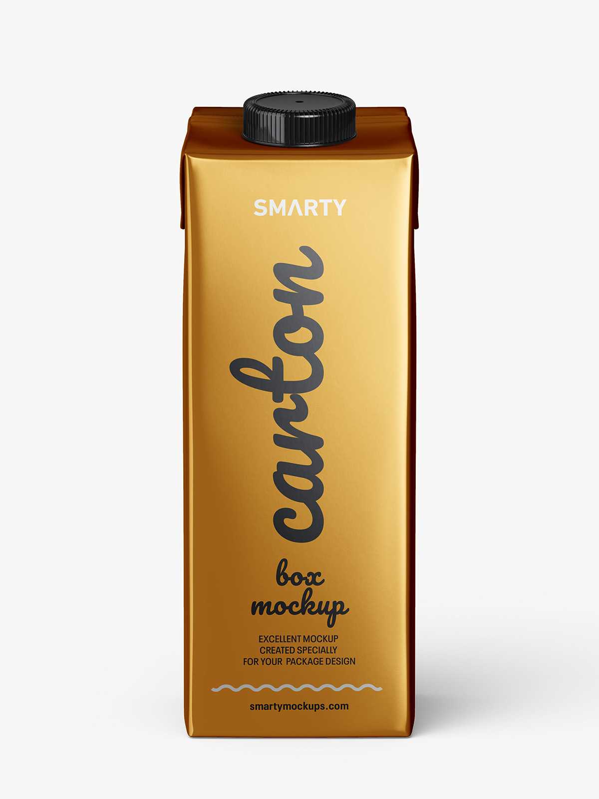 Carton juice mockup / front / metallic
