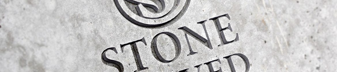 Carved Stone Logo Mockup PSD