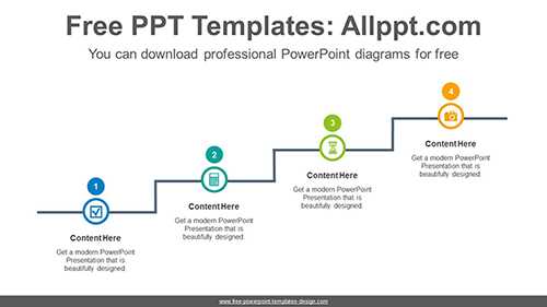 Cascade circle PowerPoint Diagram Template