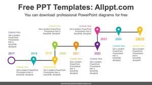 Cascade Placemarks PowerPoint Diagram