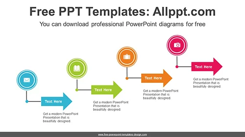 Cascading Arrows Diagram Template
