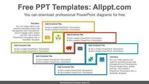 Cascading Bend Square PPT Diagram