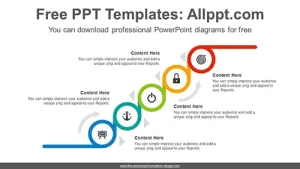 Cascading circles PowerPoint Diagram Template