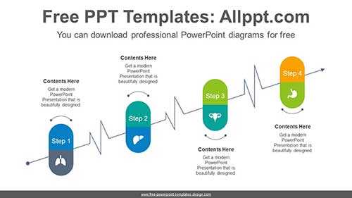 Cascading Pills PowerPoint Diagram