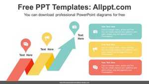Cascading Ribbon Arrow PPT Diagram