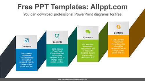 Cascading ribbon banner PowerPoint Diagram Template