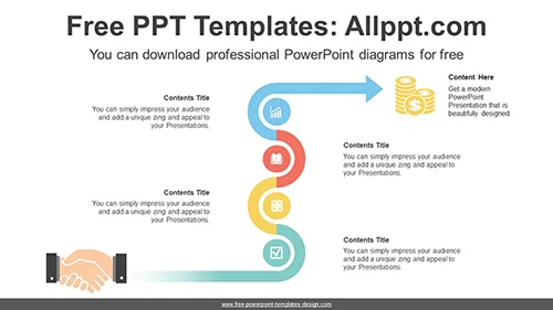 Cascading Snake Wave PowerPoint Diagram