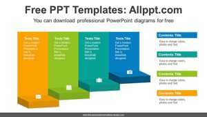 Cascading Square PowerPoint Diagram Template