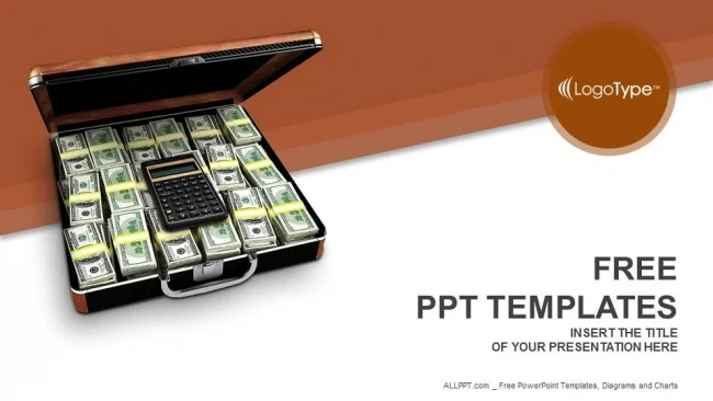 Case with Money PowerPoint Templates