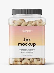 Cashew nut jar mockup