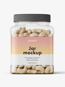 Cashew nut jar mockup