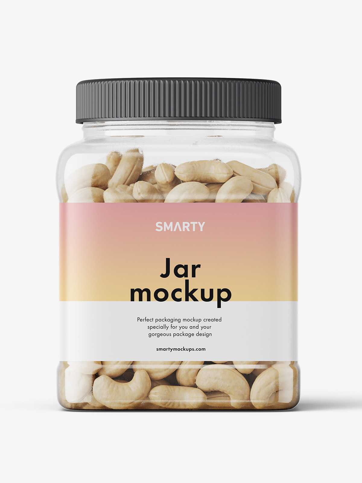 Cashew nut jar mockup