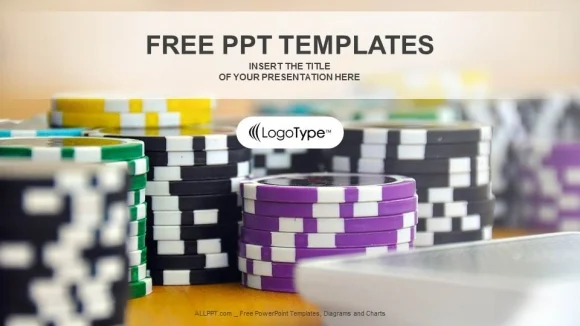 Casino tokens PowerPoint Templates