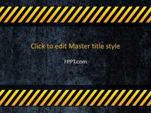 Caution Under Construction PowerPoint Template