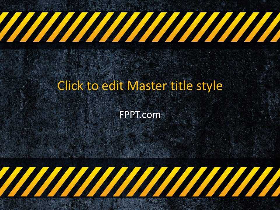 Caution Under Construction PowerPoint Template