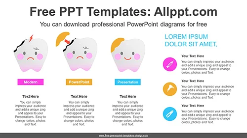 Cavity Filling Care PowerPoint Diagram