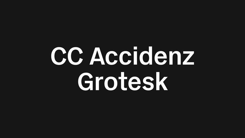 CC Accidenz Grotesk Font › Fontesk
