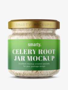 Celery root jar mockup