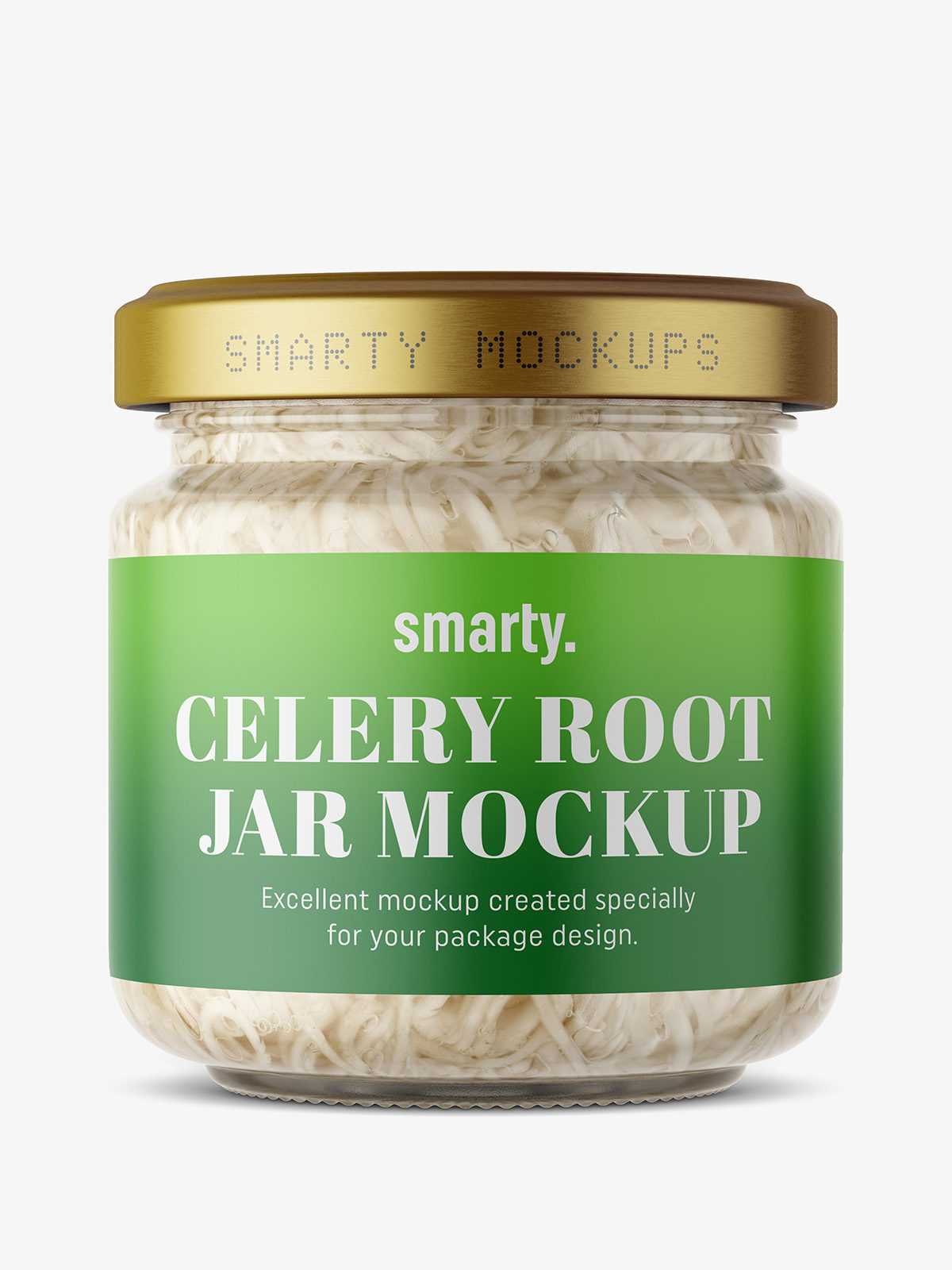 Celery root jar mockup