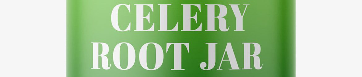 Celery root jar mockup