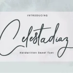 Celesta diaz Script Font - Fonte Grátis Celesta diaz Script Font