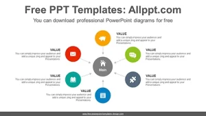 Center pointing arrow PowerPoint Diagram Template