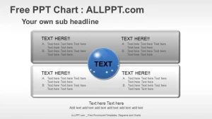 Center Square Relationship PPT Diagrams