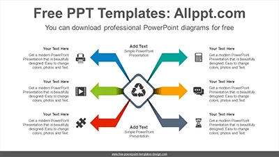 Center symmetry arrow PowerPoint Diagram Template