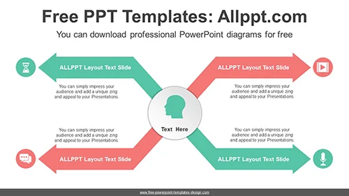 Center Symmetry Arrows PowerPoint Diagram