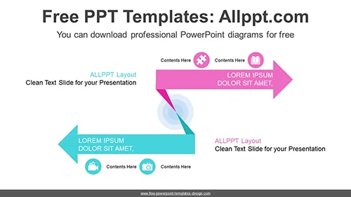 Center Symmetry Arrows PPT Diagram