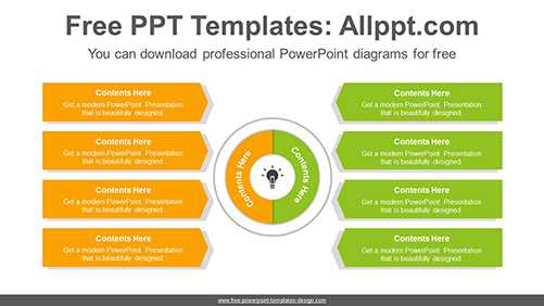 Center symmetry banner PowerPoint Diagram Template