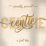 Centie Calligraphy Font Duo