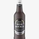 Ceramic beer bottle mockup