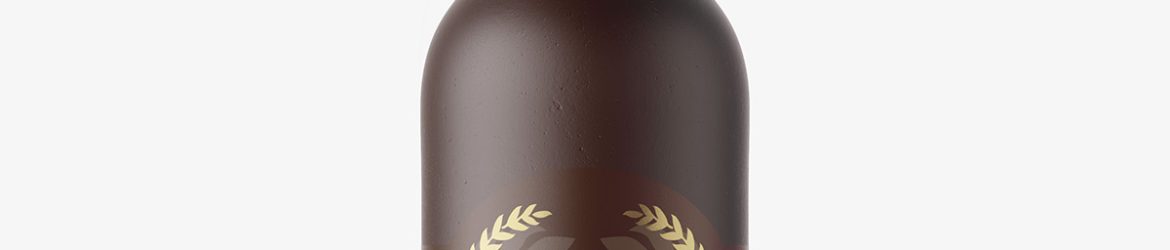 Ceramic beer bottle with swing top cap mockup Ceramic beer bottle with swing top cap mockup