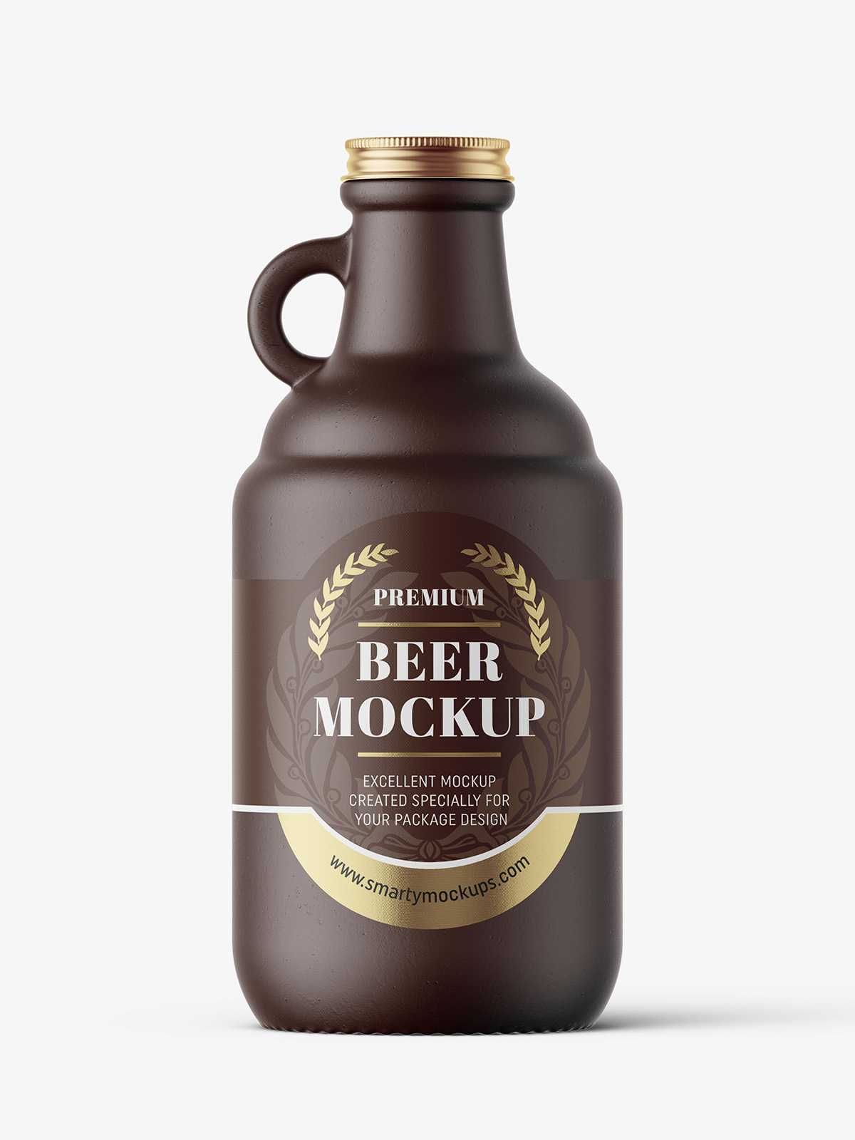 Ceramic farmhouse growler bottle mockup
