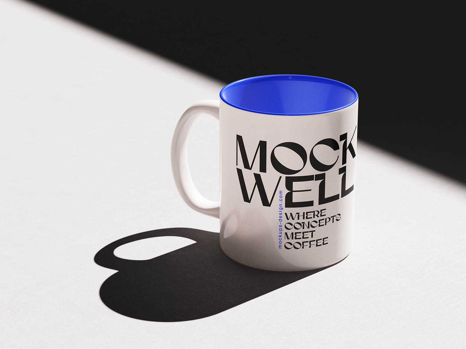 Ceramic inner-colour mug mockup