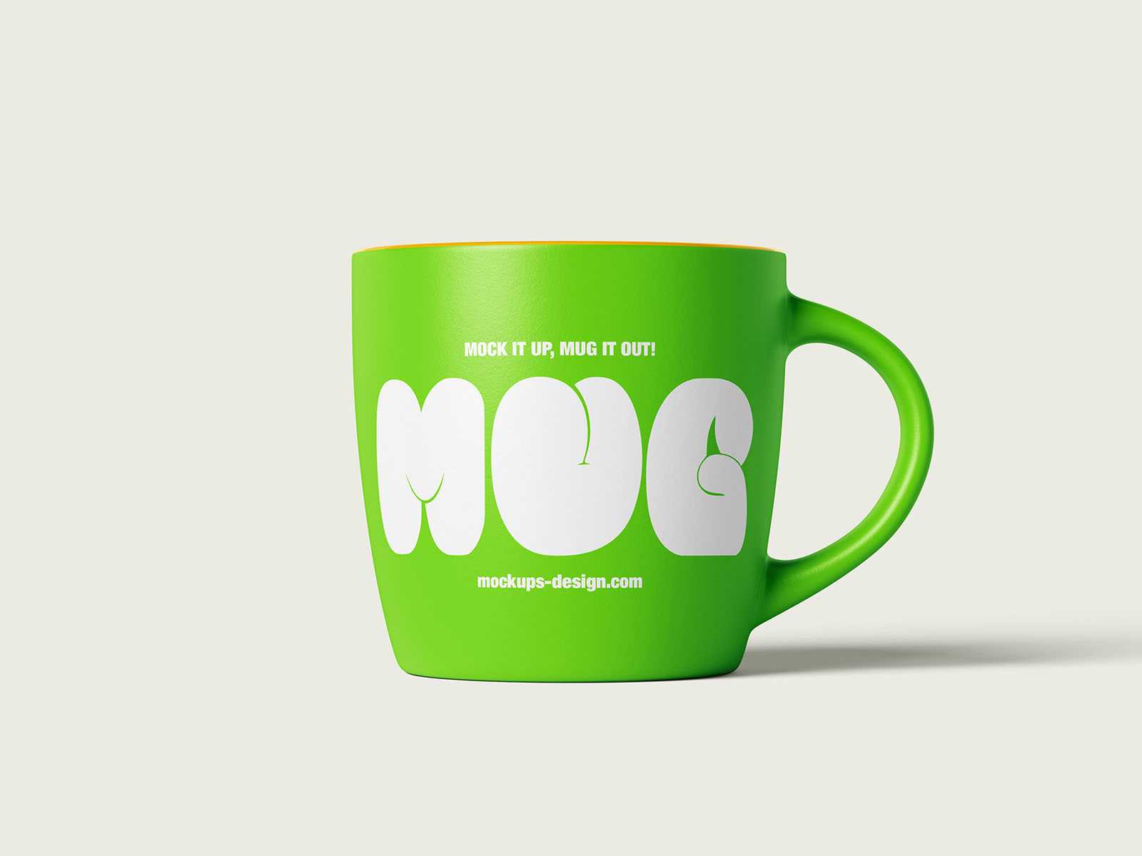 Ceramic matt mug mockup