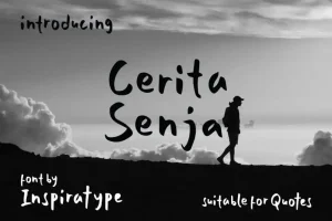 Cerita Senja - Quotes Font