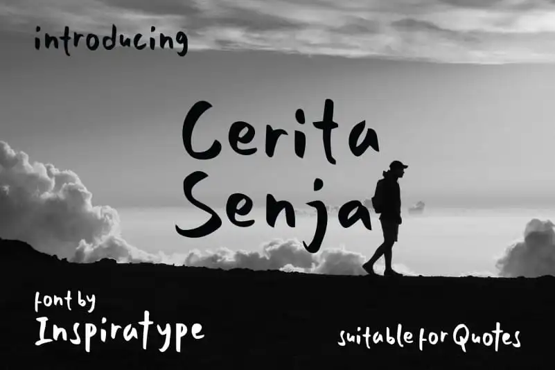 Cerita Senja - Quotes Font