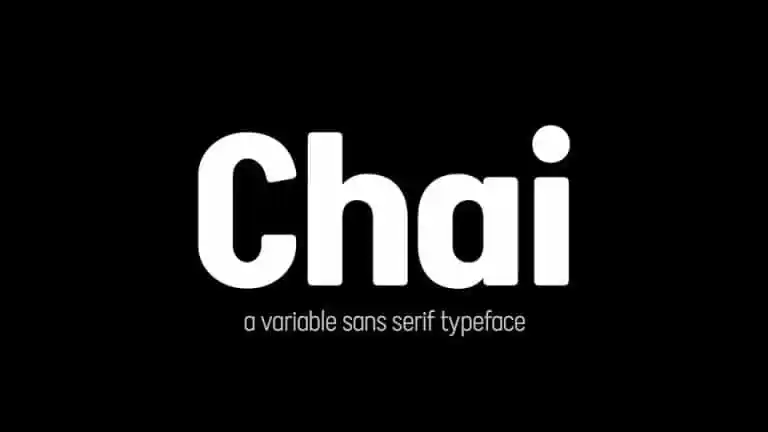 Chai Sans Serif Font