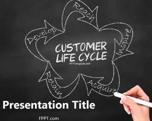 Chalkboard Customer Lifecycle PowerPoint Template
