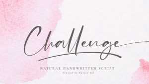 Challenge Script Font › Fontesk