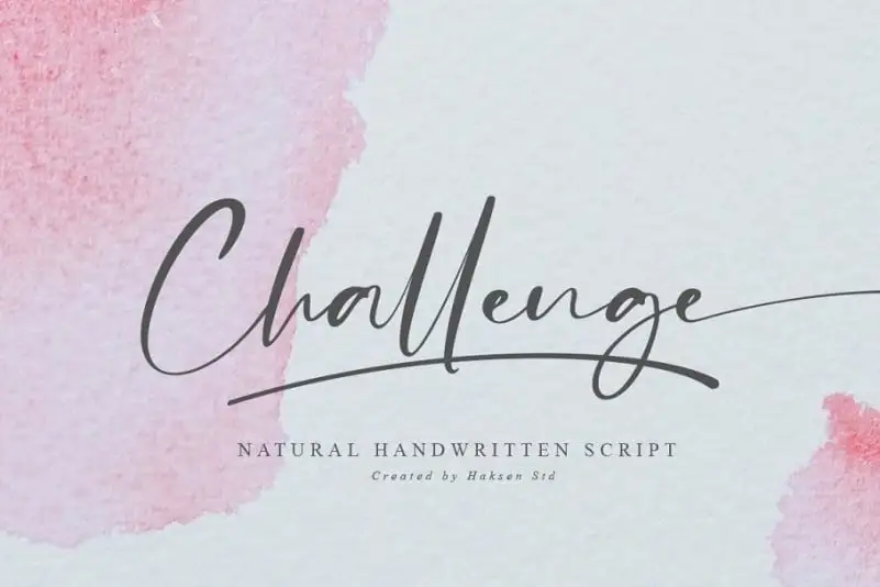 Challenge Script Font