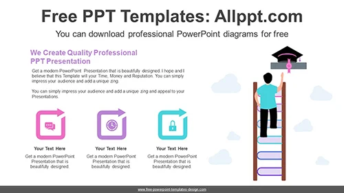 Challenge Toward Graduation PPT Diagram