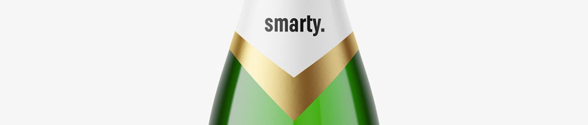 Champagne bottle mockup