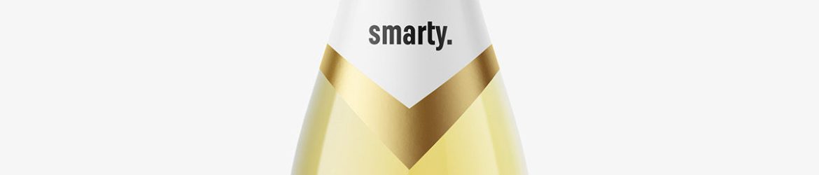 Champagne bottle mockup