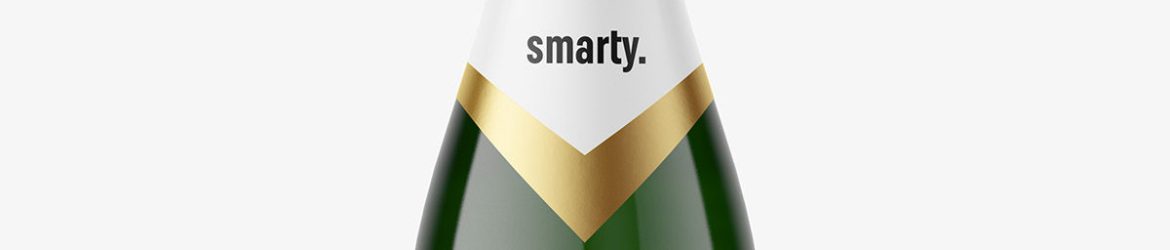 Champagne bottle mockup
